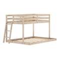 thumbnail image 3 of Now Furniture Low Bunk Bed for Kids, Twin over Full, Engineered Wood, Embossed Natural, 3 of 7