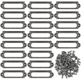 thumbnail image 1 of 50pcs Metal Label Holders For Furniture Drawers Cabinets Cards Nameplates Frames With Screws For Desk Bookshelf Bookcase Shelves Bronze (s 59 X 17mm), 1 of 2