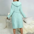 thumbnail image 4 of PEASKJP Womens Pajamas Towel Bathrobes Long Soft Absorbent Robes Home Hotel Spa Robe, Mint Green One Size, 4 of 5