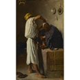 thumbnail image 2 of Léon Bonnat 10x14 Black Ornate Wood Framed Double Matted Museum Art Print Titled: An Oriental Barbershop (1872), 2 of 5