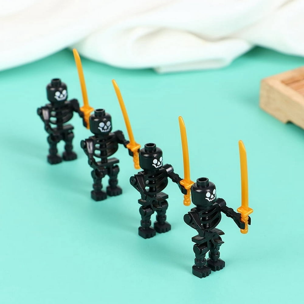 4pcs Skeleton (Straight Arms / Swivel Arms) Pirates Castle Building Block