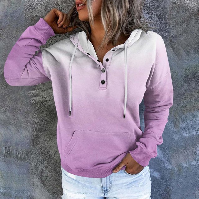 ICHUANYI Liquidación Suéter con capucha de manga larga suelta con panel estampado para mujer ICHUANYI WER202308173839