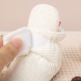 thumbnail image 6 of ZACPNCV Newborn Baby Cotton Booties Non-Slip Sole for Toddler Boys Girls Infant Winter Warm Fleece Cozy Socks Shoes White, 6 of 9