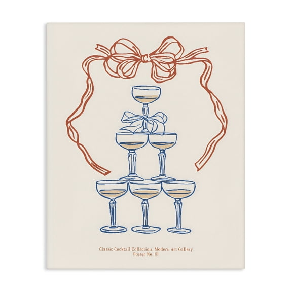 Stupell Industries Mid-Century Classic Cocktail Tower Canvas Art, 16 x 20, by The Prints Vibe