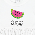 thumbnail image 4 of Inktastic I'm One in a Melon Cute Smiling Watermelon Girls Baby Dress, 4 of 5