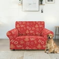 thumbnail image 5 of XYZCANDO Red Christmas Theme Stretch Armchair Sofa Slipcover for 1 Cushion Couch, 1-Piece Couch Sofa Cover Furniture Protection Soft with Elastic Bottom for Kids, Pets, 5 of 6