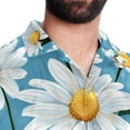 thumbnail image 5 of Daisy Men's Casual Printed Button Down Short Sleeve Spread Collar Beach Shirts for Summer, Unisex, 5 of 6