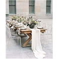 thumbnail image 2 of 29x120 White 100% Chiffon Table Runner for Banquet Wedding Party Event Table Decoration, 2 of 7