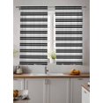 thumbnail image 4 of Sheer Curtains 72 Inches Long 2 Panels Set for Bedroom, Boho Black Stripe Semi Sheer Curtains for Windows, Abstract Geometric White Minimalist Voile Window Treatments Rod Pocket Curtain, 4 of 7