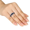 thumbnail image 4 of Everly Women's Created Sapphire Sterling Silver Ring, 4 of 6