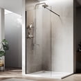 thumbnail image 3 of Sunny Shower 28"x74" Clear Glass Shower Door With Storage Rack Black Aluminum Frame 5/16" Tempered, 3 of 6
