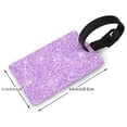 thumbnail image 4 of Balery Lilac Glittering Print Durable Luggage Tags with Secure Strap, Personalized Travel ID Tags for Suitcases, Bags, and Backpacks - Easy Identification for Men and Women, 4 of 8