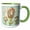 Green/White, variant on 3drose, Cute Quirky Flowers Monogram Letter B, 11oz Two-tone Yellow Mug