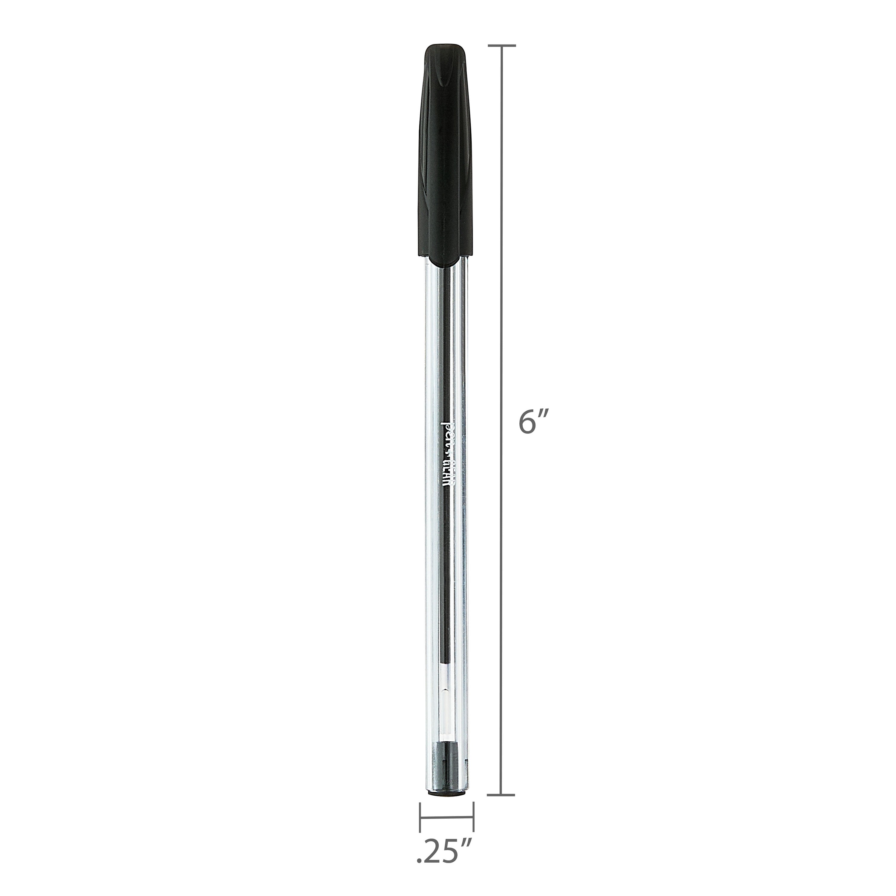 Pen+Gear Stick Ballpoint Pens, 1.0 mm, Black Ink, 10 Count