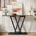 thumbnail image 4 of TRIBEWOOD Table Console de Ferme, Table de Couloir de 43 Pouces pour Entrée, Table Étroite pour Salon, Tables d'Entrée avec Cadre en Métal Stable, Brun Rustique, 4 of 8