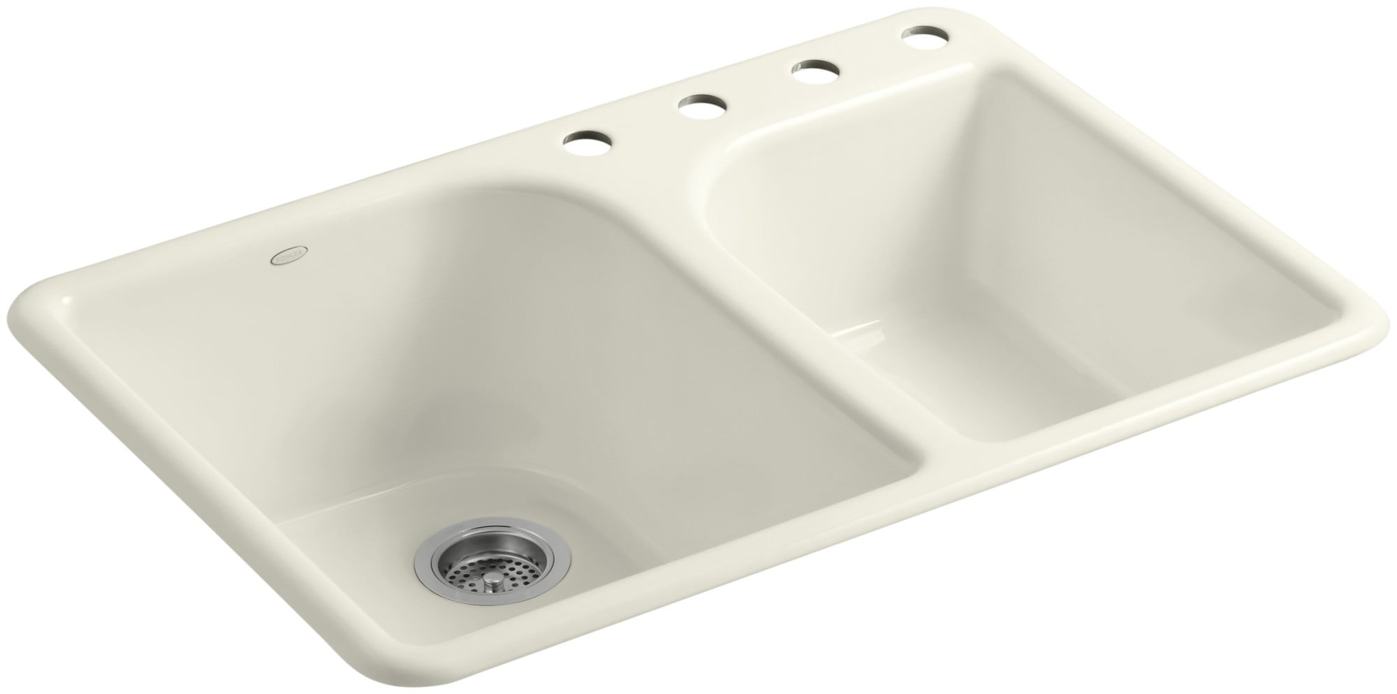 Kohler K59324 Executive Chef 33" Double Basin TopMount Enameled Cast