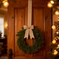 thumbnail image 3 of 15 Inch Mini Wreath Summer Greenery Wreath for Front Door Decoration Farmhouse Kitchen Cabinet with Burlap Ribbon for Porch and Wall Display, 3 of 3
