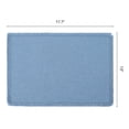 thumbnail image 6 of REGALWOVEN Farmhouse Placemats Set of 4 Cotton Linen Placemats for Dining Table Decor Indoor Outdoor Washable Kitchen Table Mat Wipe Clean Blue 17.7x13inch, 6 of 6