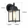 thumbnail image 5 of Outdoor Wall Sconce 2 Pack, Black Aluminum Anti-Rust Waterproof Porch Lanterns, Exterior Wall Lights for Front Door, Patio, Garage, Entryway, 5 of 9