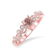 thumbnail image 1 of 1.25 Carat Princess cut Morganite and Diamond Engagement Ring for Women in 14k Rose Gold morganite & diamond engagement ring, 1 of 3
