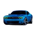 thumbnail image 4 of Flashtech RGB Multi Color Changing LED Halo kit for 2015-2023 Dodge Challenger Headlights, 4 of 10
