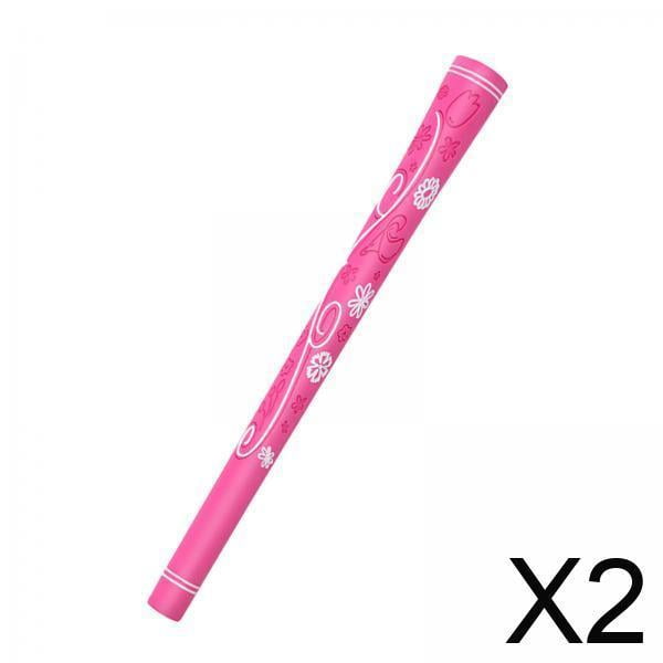 2x Empuñaduras De Golf Para Mujer, Diseño De Textura Absorbente De Golpes, Empuñaduras De Madera De Alta Tracción