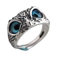 thumbnail image 4 of sweethay Beautiful Demon Eye Owl Ring Animal Rings Safe Rings Jewelry Open Adjustable Fashion Finger for Birthday Engagement Wedding Type2 NO2, 4 of 6