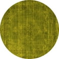thumbnail image 1 of Ahgly Company Indoor Round Oriental Yellow Industrial Area Rugs, 5' Round, 1 of 4