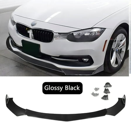 Booming up For BMW 320i 328i 330i F30 F35 Front Bumper Chin Lip Spoiler Gloss Blk