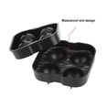 thumbnail image 3 of Bandeja de cubitos de hielo Zhivalor de silicona bola redonda 4 cavidades para whisky cócteles bebidas Negro, 3 of 8