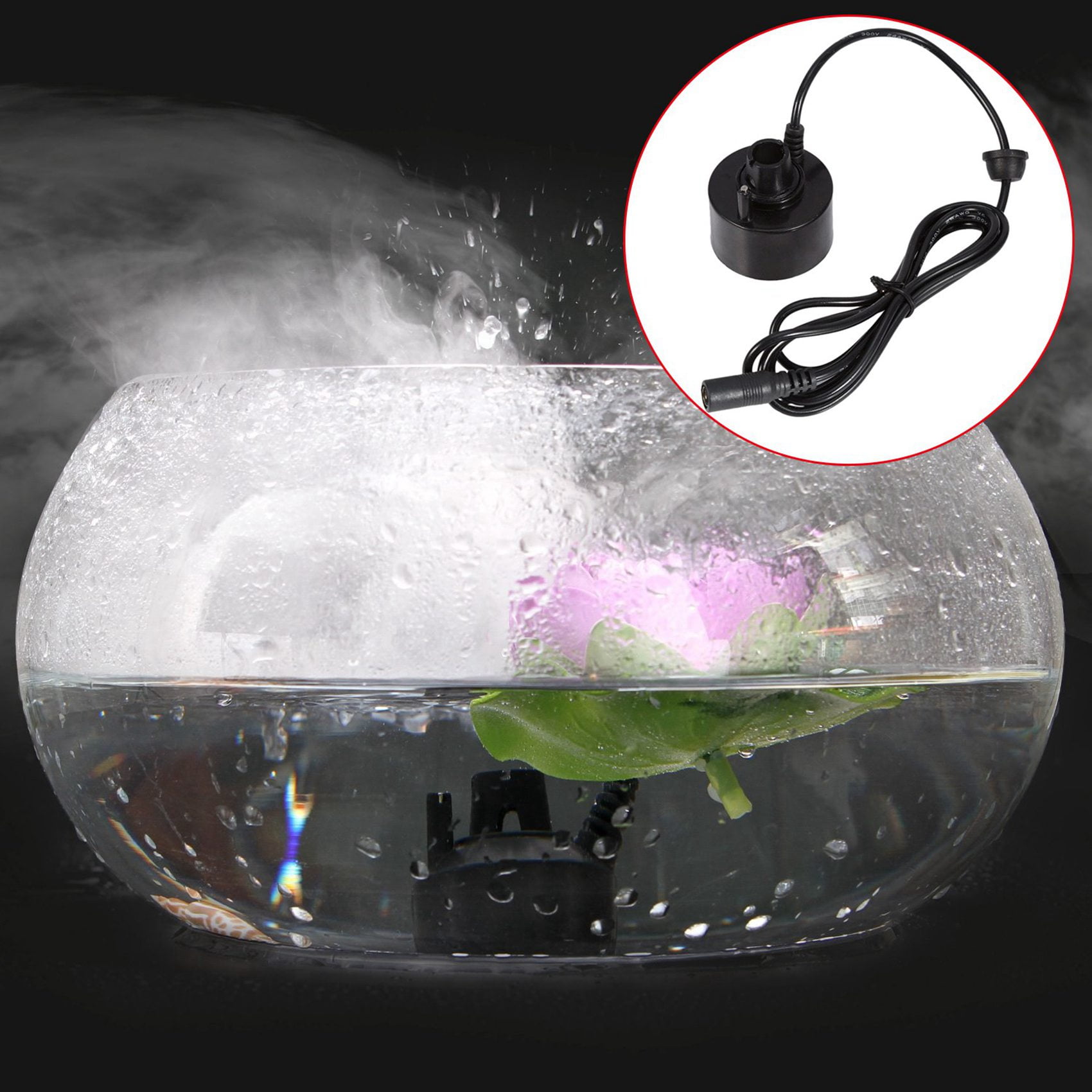Générateur De Brume à Ultrasons - Fontaine à Brouillard Avec LED Pour Étang, Aquarium, Décoration Halloween/Noël - 8