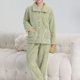 thumbnail image 1 of Women's Velvet Winter Warm Cardigan Pajama Set Long Sleeve Loose Casual Loungewear Polyester Lounge Set for Home and Daily Wear, 1 of 6