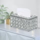 thumbnail image 1 of Cubierta de caja de pañuelos de cristal, servilletero transparente rectangular, decoración, estuche de Kleenex para tocador de baño/encimera/tocador de dormitorio/mesita de noche/escritorio/comedor, 1 of 5