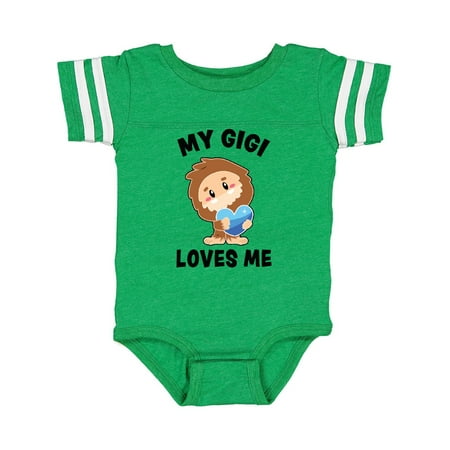 

Inktastic Cute Bigfoot My Gigi Loves Me Gift Baby Boy Bodysuit