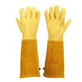 thumbnail image 1 of Sheepskin gardening gloves long labor protection gloves anti-stab anti-cut flower special art protective garden thick wear-resistant forestry gloves, 1 of 5