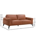 thumbnail image 6 of New Classic Furniture Como Leather Upholstered Sofa in Terracotta Orange, 6 of 7
