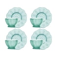 thumbnail image 1 of Juego de vajilla con tazas y platillos en miniatura a escala 1:6, modelo de simulación para decoración de cocina. Verde, 1 of 8