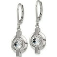 thumbnail image 3 of Titanium Polished Cz Leverback Earrings (35 X 14) Made In China tbe101, 3 of 5