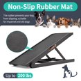 thumbnail image 3 of BRONKIGE Dog Ramp, 5 Level Adjustable Height Folding Pet Ramp for Bed, Couch,SUV-High Traction, Portable Paw Ramps for Small & Large Old Dogs & Cats,39.3" Long,Up to 20"Height, 3 of 7