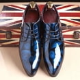 thumbnail image 5 of Zapatos de boda Derby para caballero británico, zapatos formales de negocios, zapatos de cuero puntiagudos, zapatos casuales, zapatos para hombre de talla grande, 5 of 5