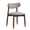 Gay/Walnut, variant on DyFun Dining Chair Set of 2, Upholstered Wooden Dining Chairs with Curved Back, Modern Fabric Kitchen Side Chairs