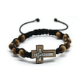 thumbnail image 3 of AOOOWER Christian Wood Beads Bracelets Cross Catholic Rosary Bracelets for Men Women, 3 of 6