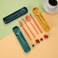 thumbnail image 5 of Nvzi Reusable Travel Utensils with Case, 2 Sets Portable Cutlery Set Camping Sets for Daily Use or Outdoor,Yellow, 5 of 5
