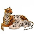 thumbnail image 2 of 30-110cm Lifelike Tiger Leopard Plush Toys Soft Wild Animals Simulation White Tiger Jaguar Doll Children Kids Birthday Gifts, 2 of 9