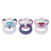 (2 Pack) NUK Orthodontic Pacifiers, 6-18 Months, Girl Colors - 3 Counts
