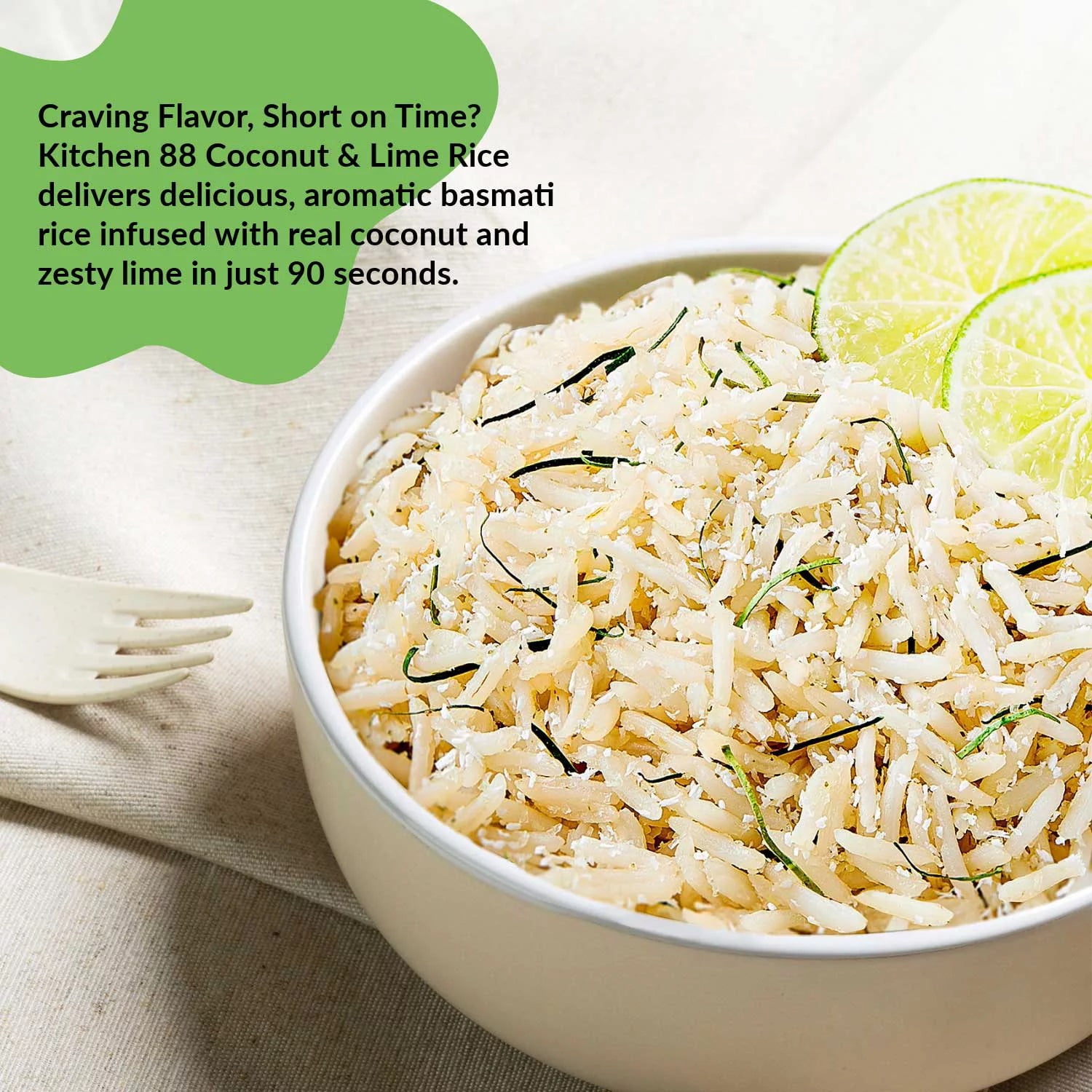 Kitchen 88 Coconut Lime Rice, 8.8 Ounce (Pack of 6)