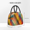 thumbnail image 4 of Vsdgher Insulated Lunch Bag Simple Bento Cooler Bag Lunch Tote Bag , Suitable for picnics, school, work (Abstract Watercolors Tartan Print ), 4 of 5