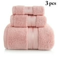 thumbnail image 2 of Coofit Bath Towels Set Cotton 3PCS Super Absorbent Washcloth Hand Towel for Bathroom, 2 of 10