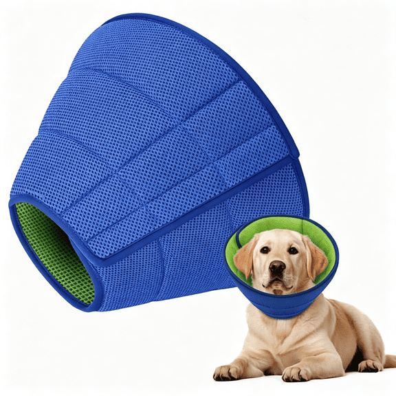 BESTSKY Soft Dog Cone Collar - Comfortable Cone for Dogs to Stop Licking After Surgery, Elizabethan Collar for Large Dogs, Adjustable Dog Donut Collar for Inflatable & Comfy Recovery (S)