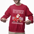 thumbnail image 2 of Christmas Sweatshirt, Men's Santa Out Here Ballin' Holiday Ugly Christmas Sweatshirt, Funny Dabbing Santa Baseball Sweatshirt, Festive Crewneck for Parties & Gifts, 2 of 5